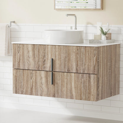 Cefito Vanity Unit 900mm Bathroom Cabinet Storage Wall Hung Timber Front Pine - Mekamart Australia