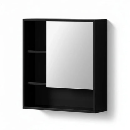 Cefito Bathroom Mirror Cabinet Mirrored Medicine Adjustable Shelf Wall Mounted 560mm Black