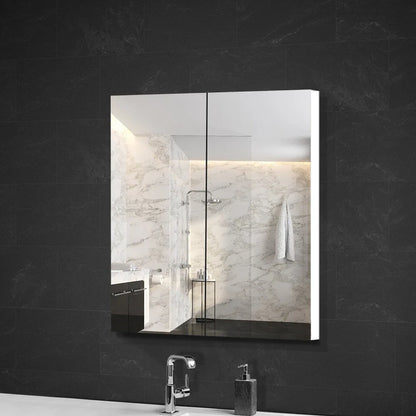 Cefito Bathroom Mirror Cabinet 600x720mm White - Mekamart Australia