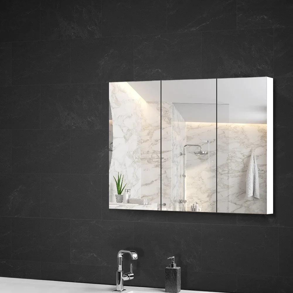 Cefito Bathroom Vanity Mirror with Storage Cabinet - White - Mekamart Australia