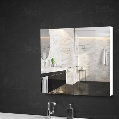 Cefito Bathroom Mirror Cabinet 750x720mm White - Mekamart Australia