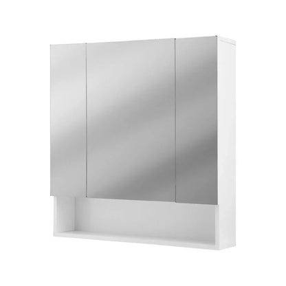 Cefito Bathroom Mirror Cabinet Medicine Adjustable Shelves Wall Hung 700x750mm White - Mekamart Australia
