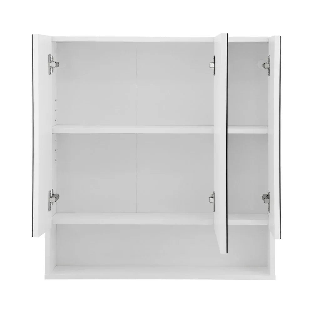 Cefito Bathroom Mirror Cabinet Medicine Adjustable Shelves Wall Hung 700x750mm White - Mekamart Australia
