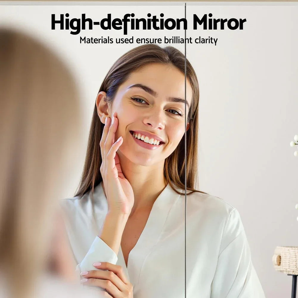 Cefito Bathroom Mirror Cabinet Medicine Adjustable Shelves Wall Hung 700x750mm White - Mekamart Australia