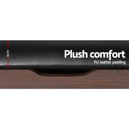 Artiss Shoe Rack Cabinet Bench 3-tier 15 Pairs Walnut - Mekamart Australia