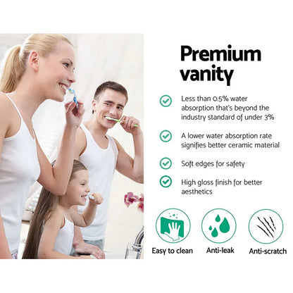 Cefito Bathroom Basin Ceramic Vanity Sink Hand Wash Bowl 48x37cm - Mekamart Australia