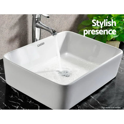 Cefito Bathroom Basin Ceramic Vanity Sink Hand Wash Bowl 48x37cm White - Mekamart Australia