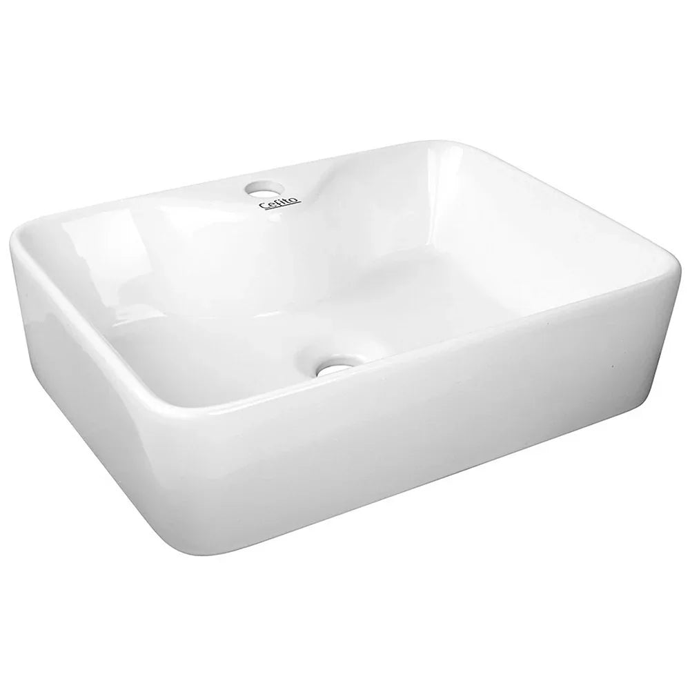 Cefito Bathroom Basin Ceramic Vanity Sink Hand Wash Bowl 48x38cm - Mekamart Australia