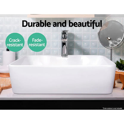 Cefito Bathroom Basin Ceramic Vanity Sink Hand Wash Bowl 48x38cm - Mekamart Australia