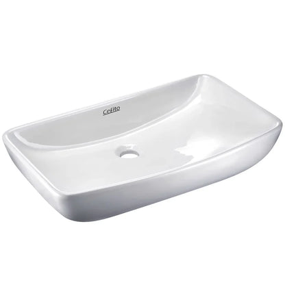 Cefito Bathroom Basin Ceramic Vanity Sink Hand Wash Bowl 60x38cm - Mekamart Australia