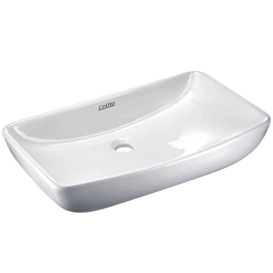 Cefito Bathroom Basin Ceramic Vanity Sink Hand Wash Bowl 60x38cm - Mekamart Australia