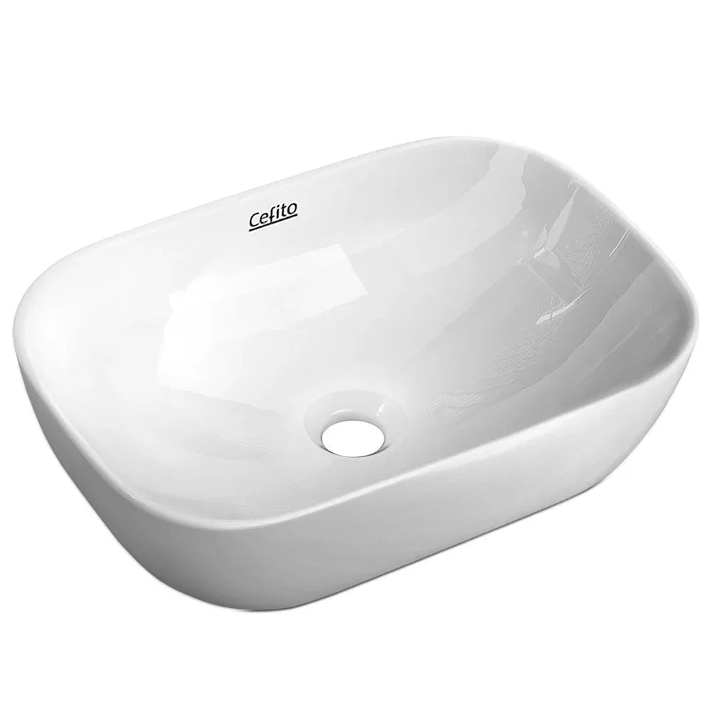 Cefito Bathroom Basin Ceramic Vanity Sink Hand Wash Bowl 46x33cm - Mekamart Australia