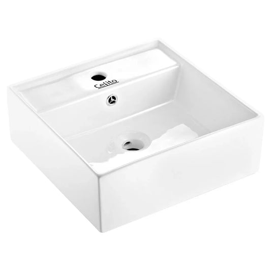 Cefito Bathroom Basin Ceramic Vanity Sink Hand Wash Bowl 41x41cm - Mekamart Australia