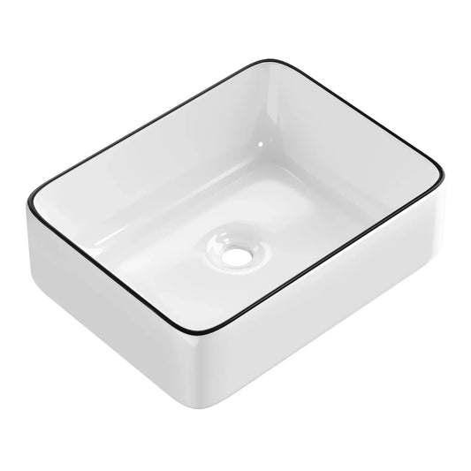 Cefito Bathroom Basin Ceramic Vanity Sink Hand Wash Bowl Above Counter 48x37cm - Mekamart Australia