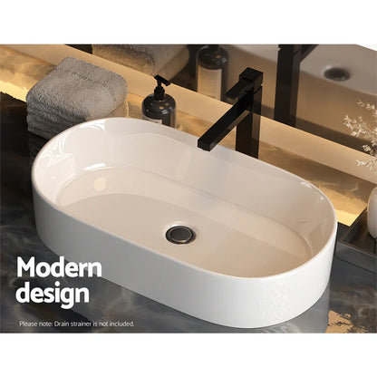 Cefito Bathroom Basin Ceramic Vanity Sink Hand Wash Bowl 52x31cm - Mekamart Australia