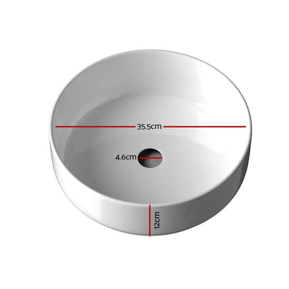 Cefito Bathroom Basin Ceramic Vanity Sink Hand Wash Bowl 35x12cm - Mekamart Australia