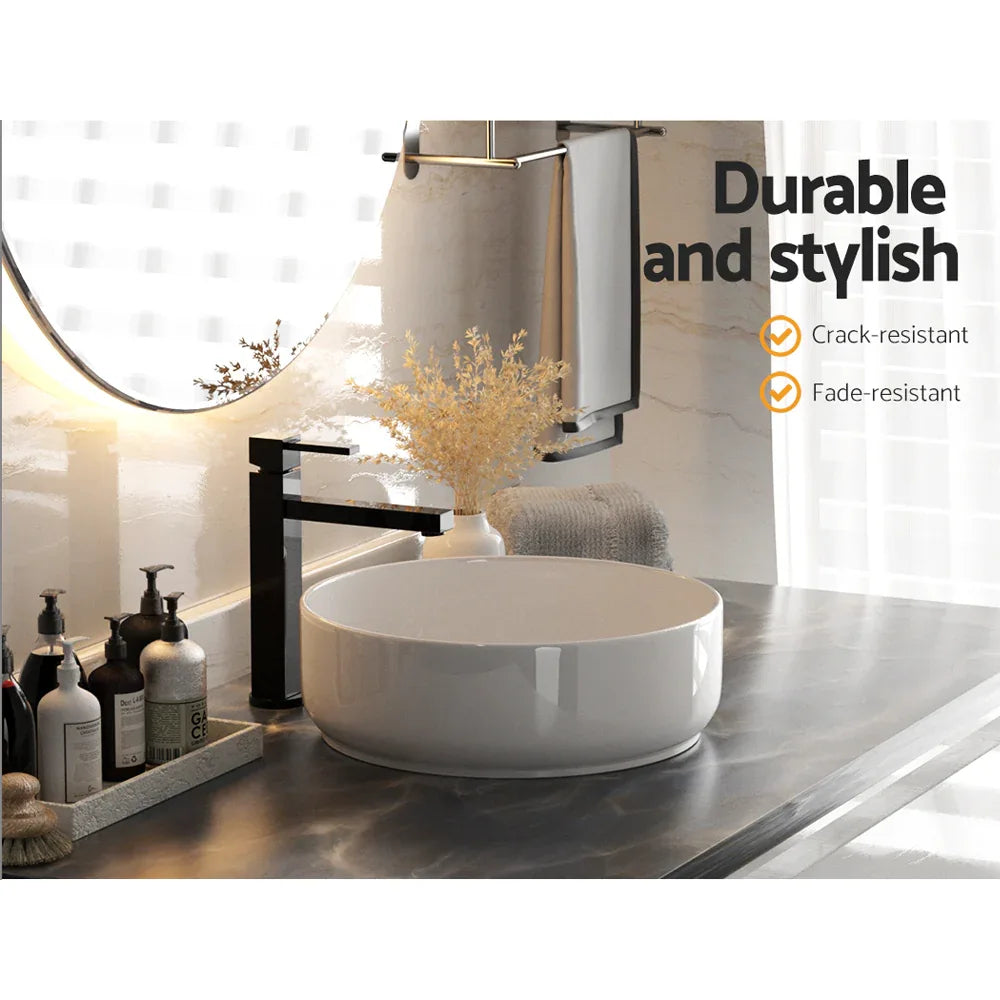 Cefito Bathroom Basin Ceramic Vanity Sink Hand Wash Bowl 35x12cm - Mekamart Australia