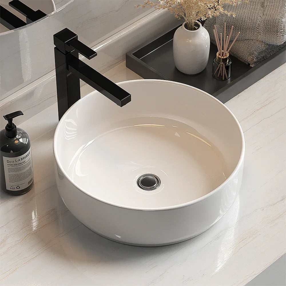 Cefito Bathroom Basin Ceramic Vanity Sink Hand Wash Bowl 35x12cm - Mekamart Australia