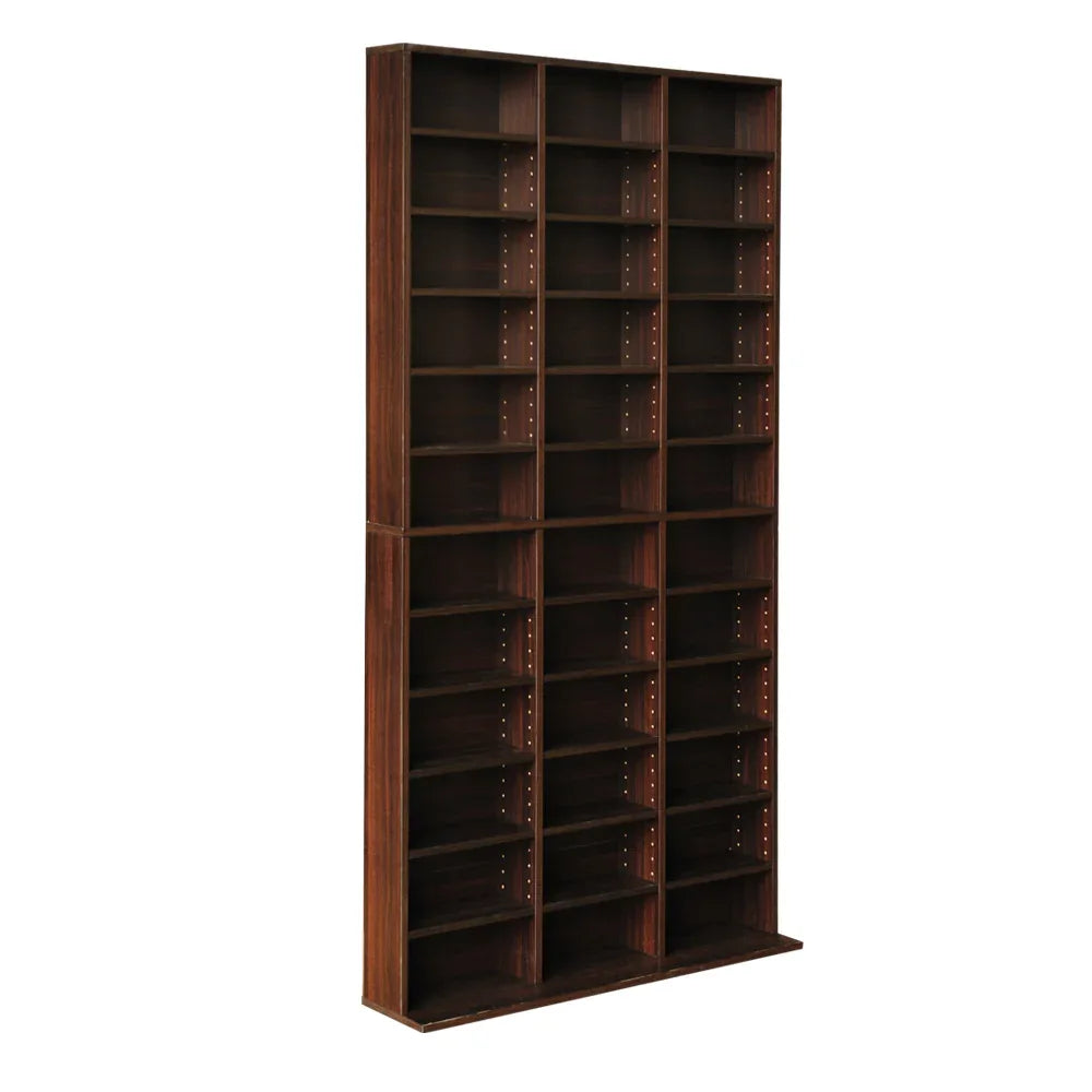 Artiss Bookshelf CD Storage Rack - BERT Walnut - Mekamart Australia