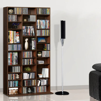 Artiss Bookshelf CD Storage Rack - BERT Walnut - Mekamart Australia