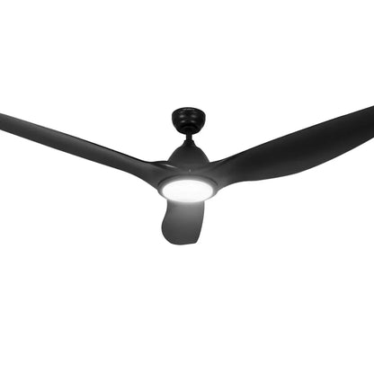 Devanti 64 Inch Ceiling Fan DC Motor w/Light w/Remote - Black - Mekamart Australia