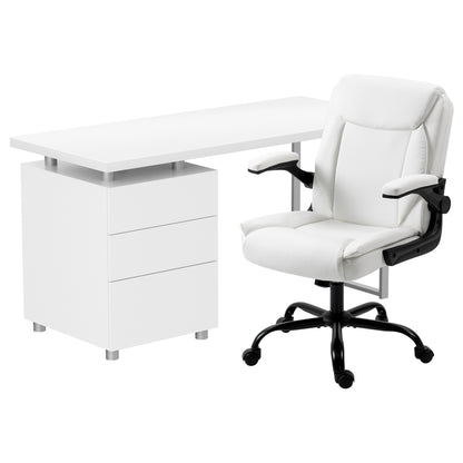Artiss Computer Desk Executive Office Chairs Sets White