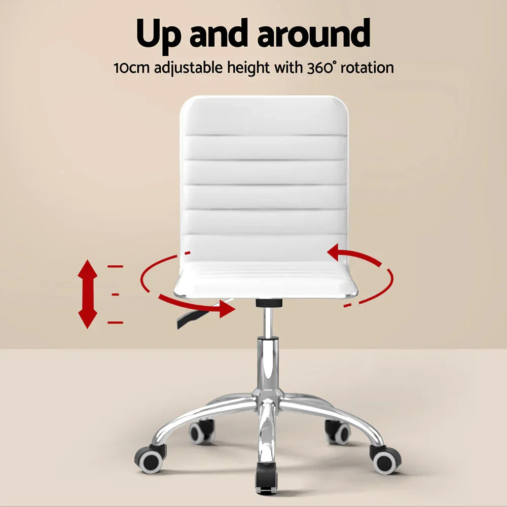 Artiss Computer Desk Office Chair Set PU Leather Wall Mount Foldable Table White - Mekamart Australia