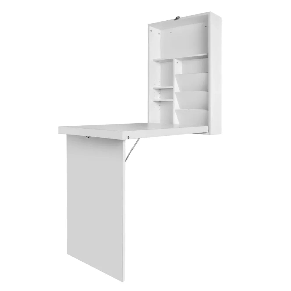 Artiss Computer Desk Bookshelf Wall Mount White - Mekamart Australia