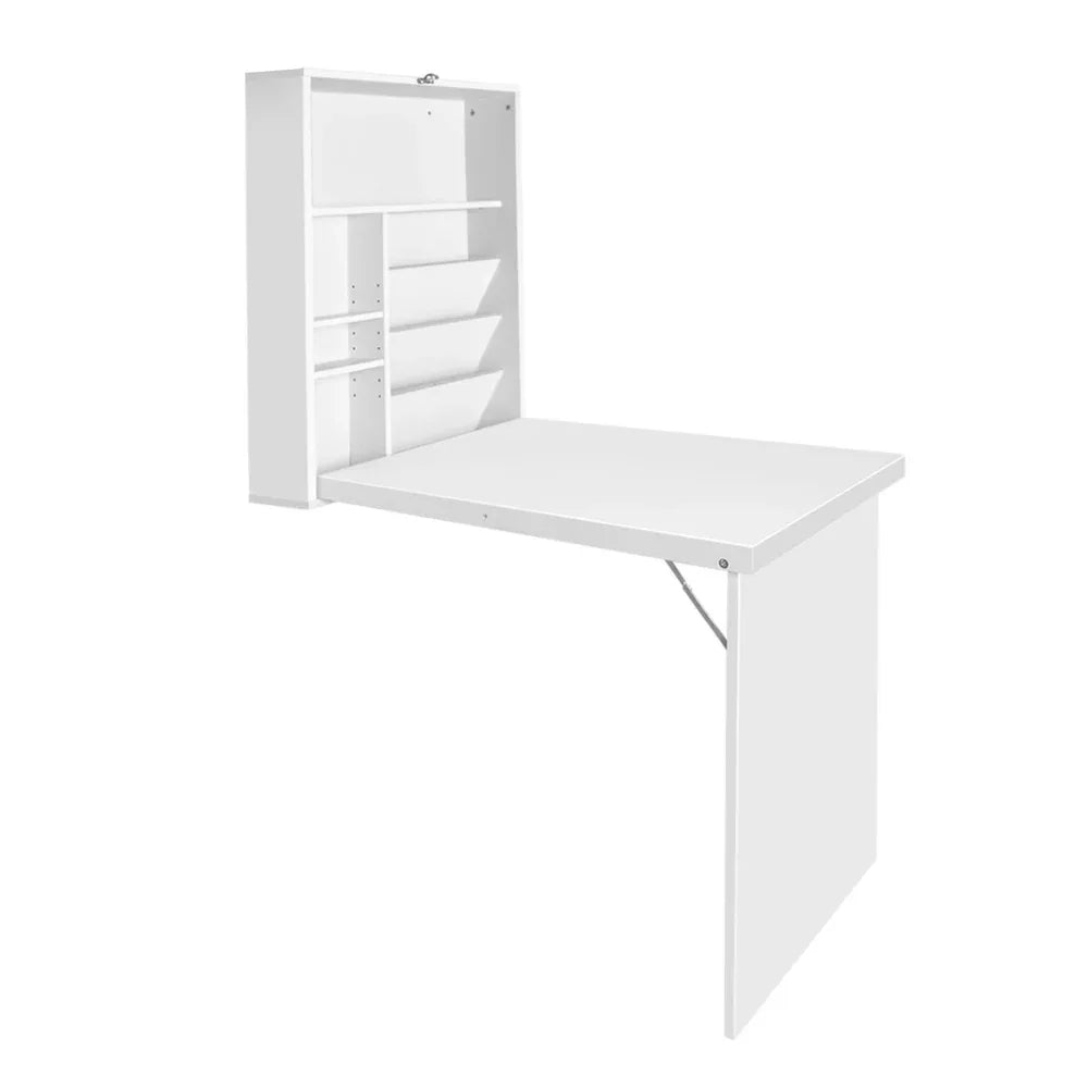 Artiss Computer Desk Bookshelf Wall Mount White - Mekamart Australia