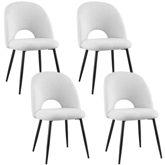 1 Set of 4 Artiss Dining Chair Boucle Sherpa - Mekamart Australia