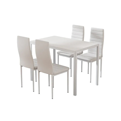 Artiss Dining Chairs and Table Dining Set 4 Chair Set Of 5 White - Mekamart Australia