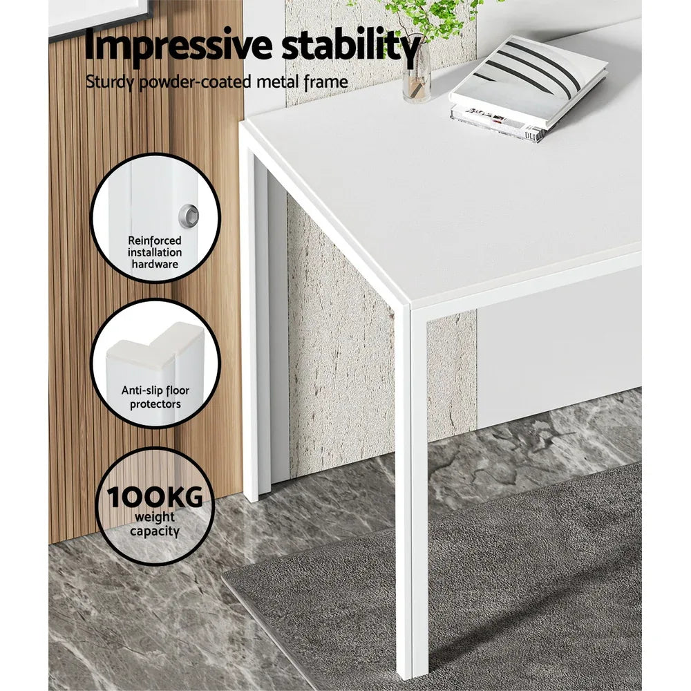 Artiss Dining Chairs and Table Dining Set 4 Chair Set Of 5 White - Mekamart Australia