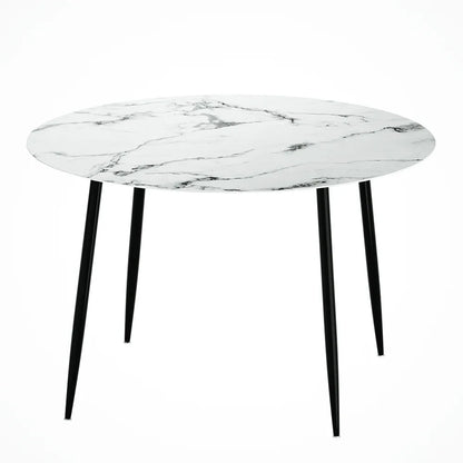 Artiss Dining Table Round Marble Effect 110CM - Mekamart Australia