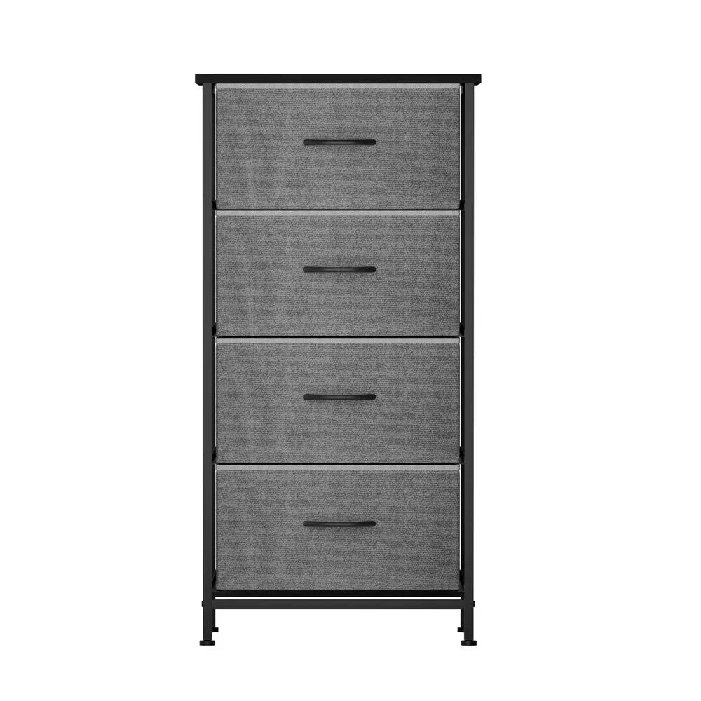 Artiss Chest of 4 Drawers Storage Dresser Tallboy Grey - Mekamart Australia