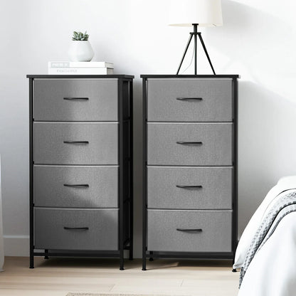 Artiss Set of 2 Chest of 4 Drawers Storage Dresser Tallboy Grey - Mekamart Australia