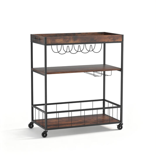 Artiss Kitchen Island Rolling Serving Cart