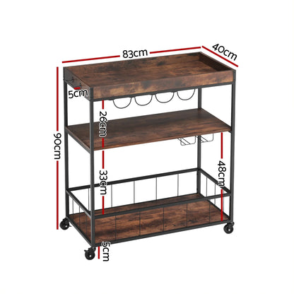 Artiss Kitchen Island Rolling Serving Cart - Mekamart Australia