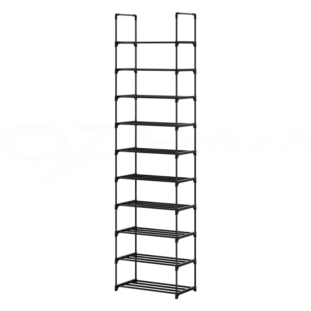 Artiss Shoe Rack DIY Stackable 10-tier Black Dunn - Mekamart Australia