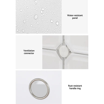 Artiss Shoe Rack DIY 16 Storage Cube Stackable White - Mekamart Australia