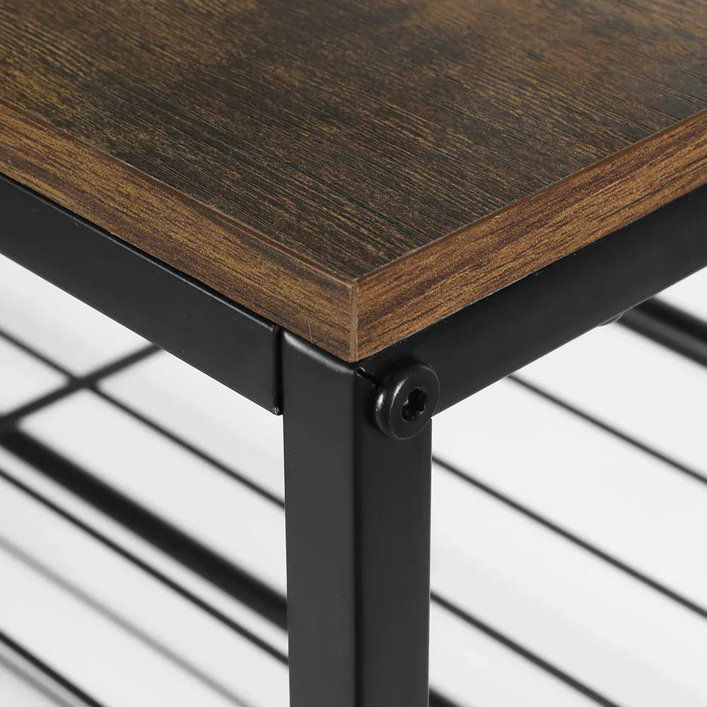 Artiss Shoe Rack 5-tier 25 Pairs Walnut Bob - Mekamart Australia