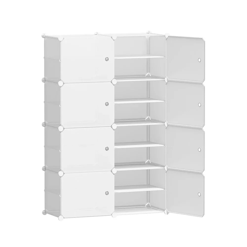Artiss Shoe Box DIY Set of 8 Storage Cube Stackable White - Mekamart Australia