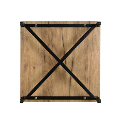 Artiss Bedside Table Drawers Side Table Shelf Storage Nightstand Rust Oak KRAVU - Mekamart Australia