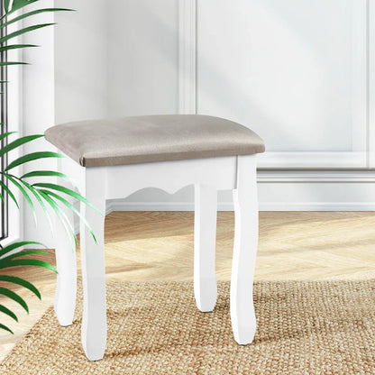 Artiss Dressing Table Stool Velvet Grey - Mekamart Australia