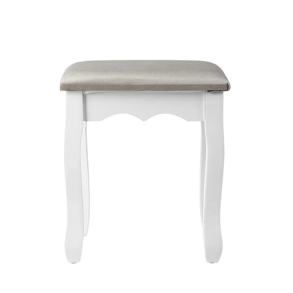 Artiss Dressing Table Stool Velvet Grey - Mekamart Australia