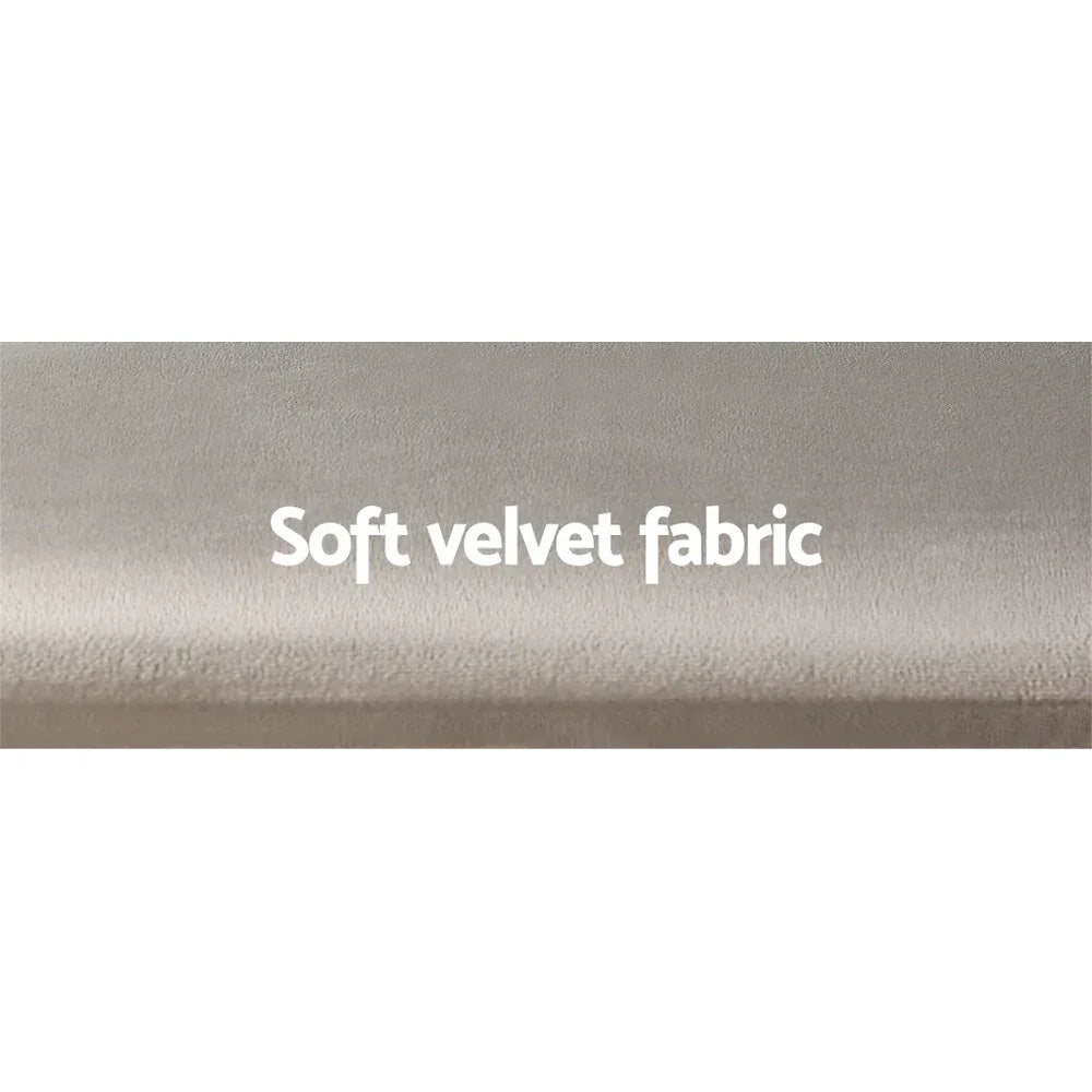 Artiss Dressing Table Stool Velvet Grey - Mekamart Australia