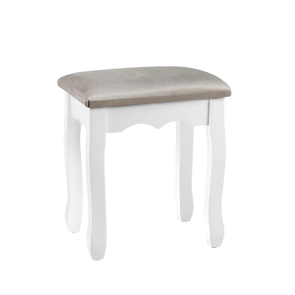 Artiss Dressing Table Stool Velvet Grey - Mekamart Australia