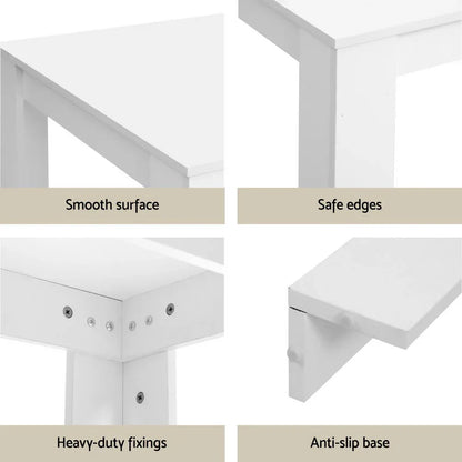 1 Artiss Dining Table and 4 Chairs Set White Sherpa - Mekamart Australia