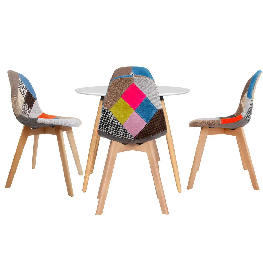 1 Artiss Dining Table and 4 Chairs Set DSW White - Mekamart Australia