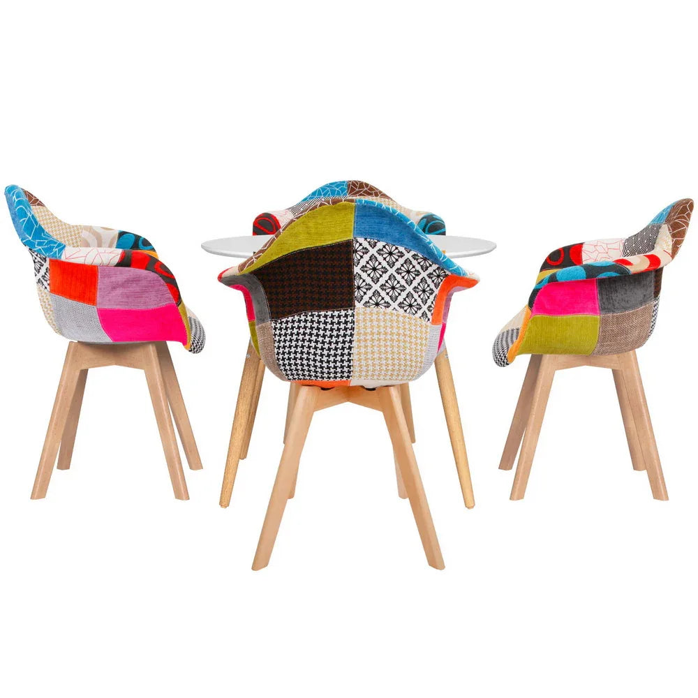 1 Artiss Dining Table and 4 Chairs Set DSW White - Mekamart Australia