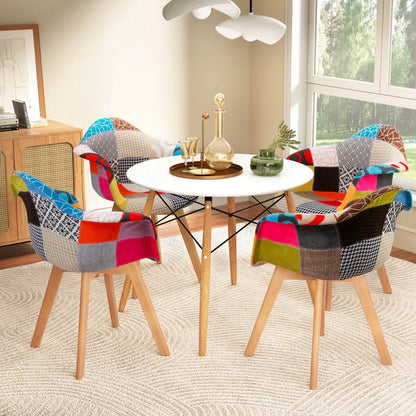 1 Artiss Dining Table and 4 Chairs Set DSW White - Mekamart Australia